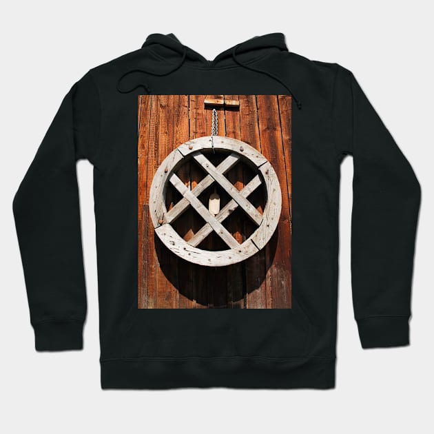 Antique Wooden Wheel Hoodie by jojobob